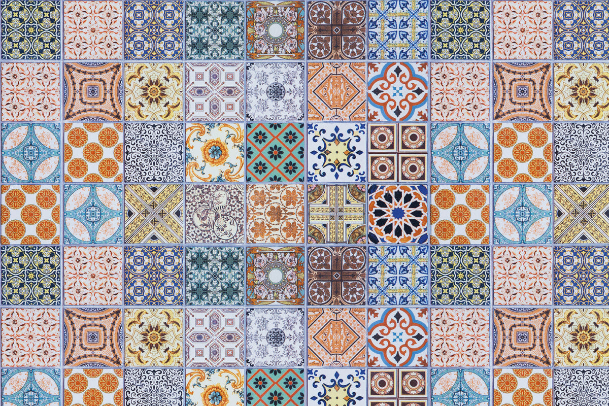 Toilettenrückwand Patchwork