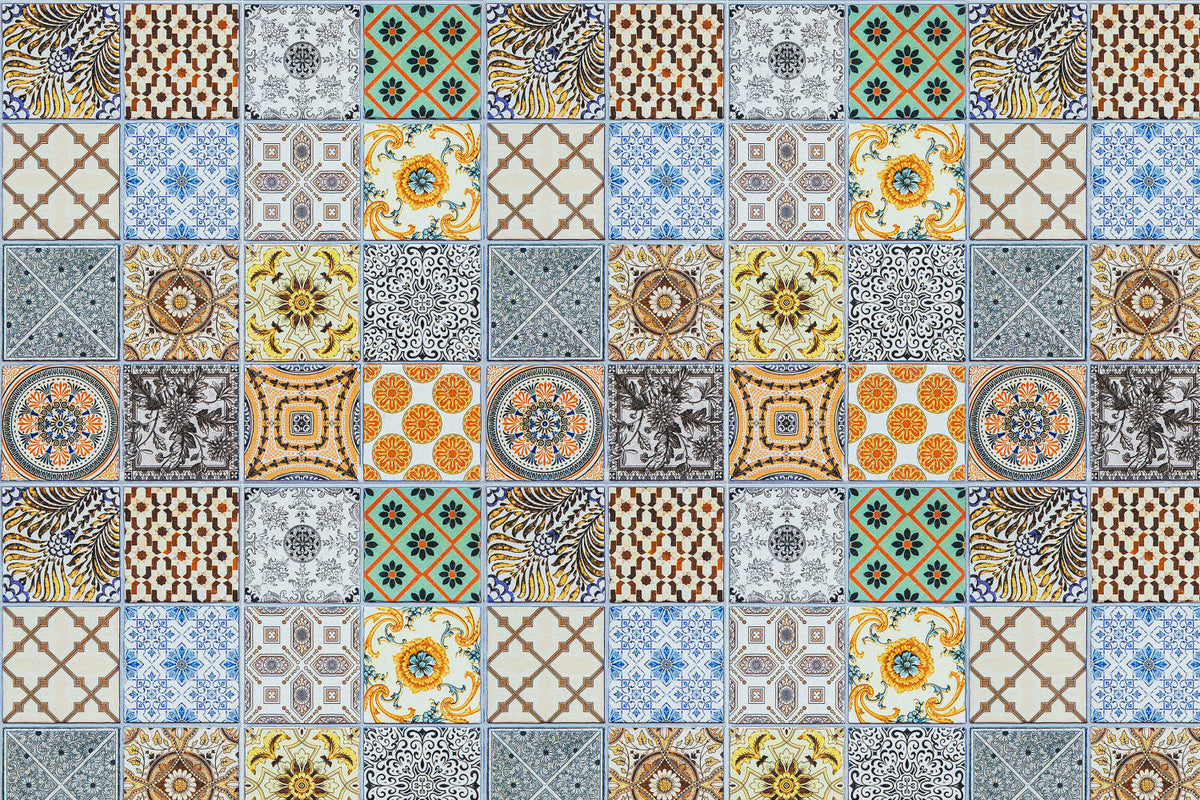 Toilettenrückwand Patchwork