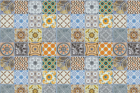 Toilettenrückwand Patchwork