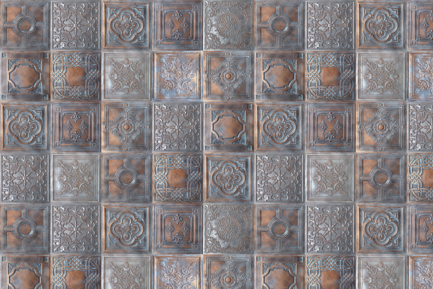 Toilettenrückwand Patchwork