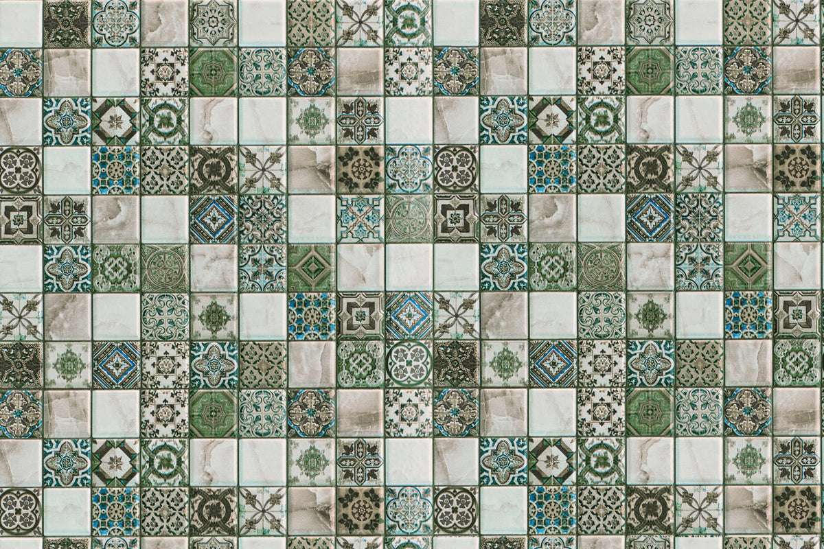Toilettenrückwand Patchwork
