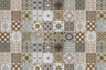 Toilettenrückwand Patchwork
