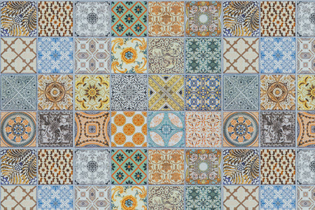 Toilettenrückwand Patchwork