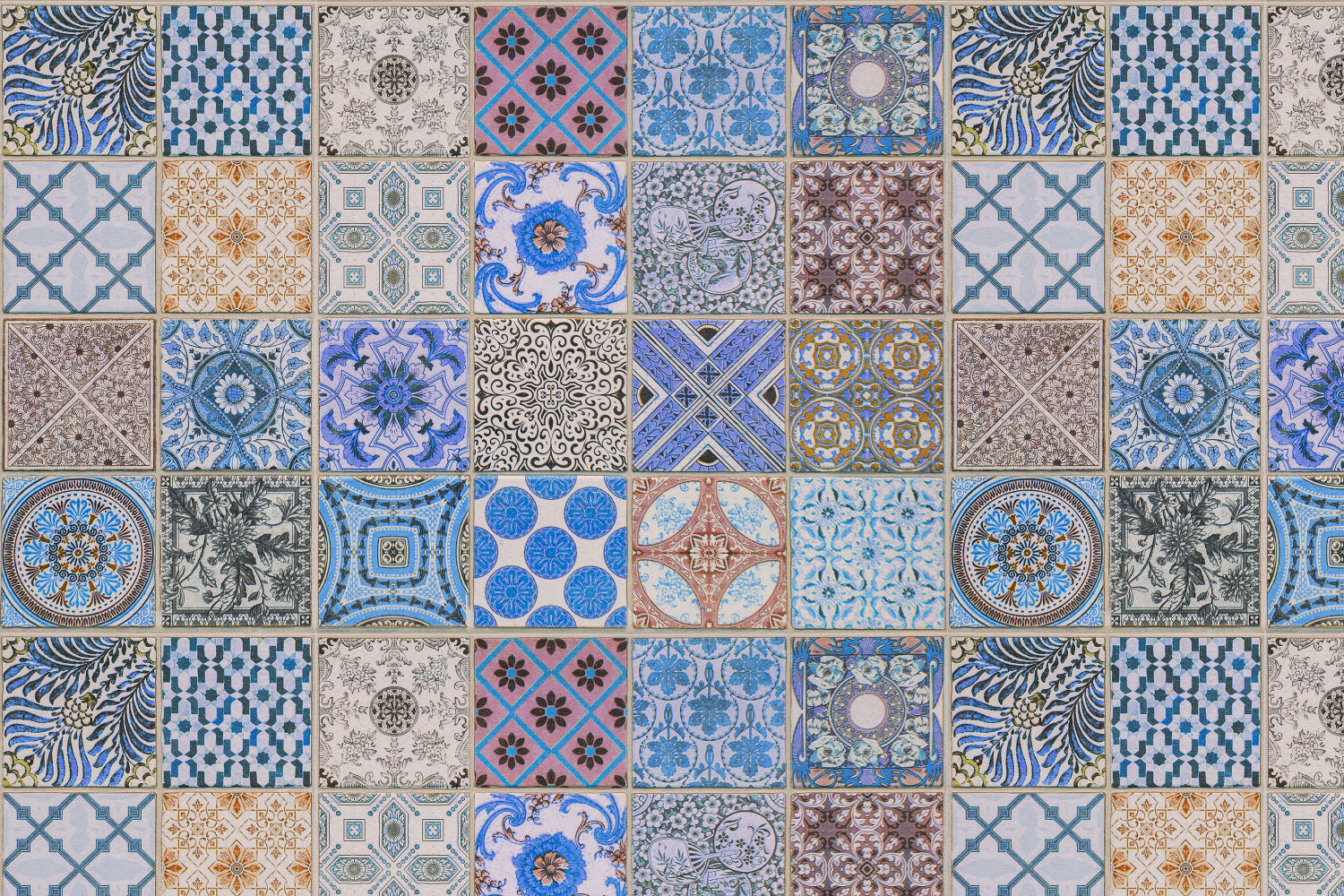 Toilettenrückwand Patchwork