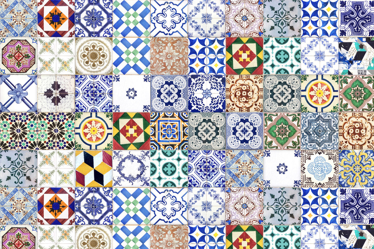 Toilettenrückwand Patchwork