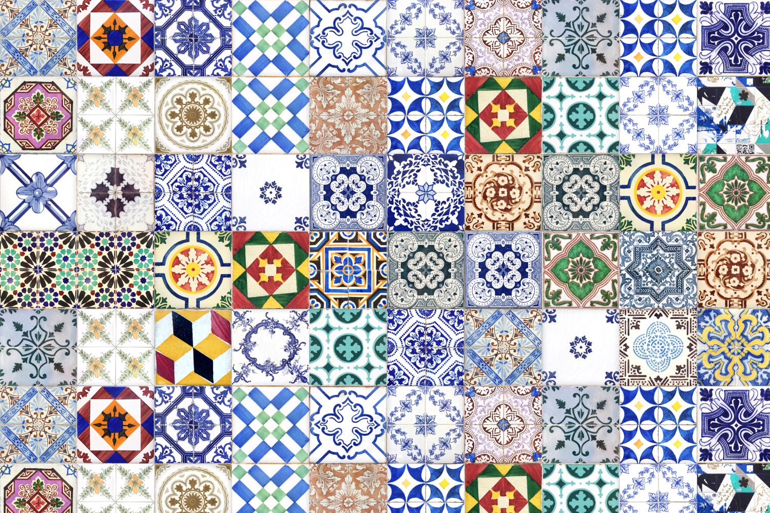 Toilettenrückwand Patchwork