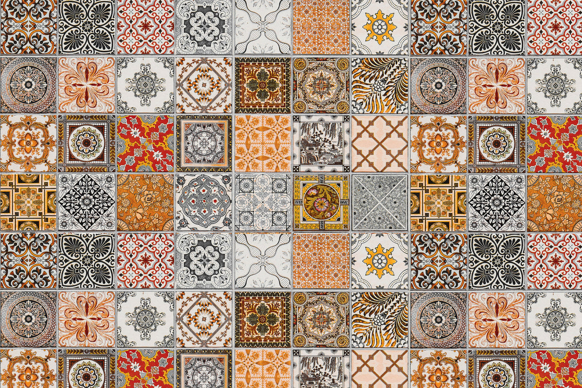 Toilettenrückwand Patchwork