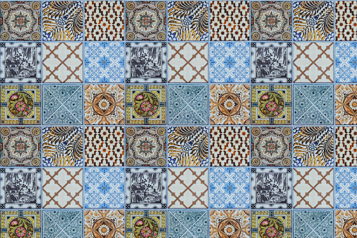 Toilettenrückwand Patchwork