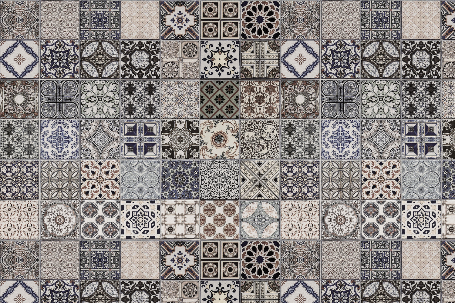 Toilettenrückwand Patchwork