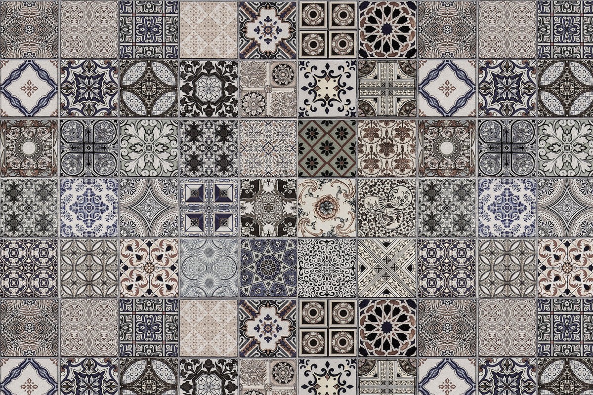 Toilettenrückwand Patchwork