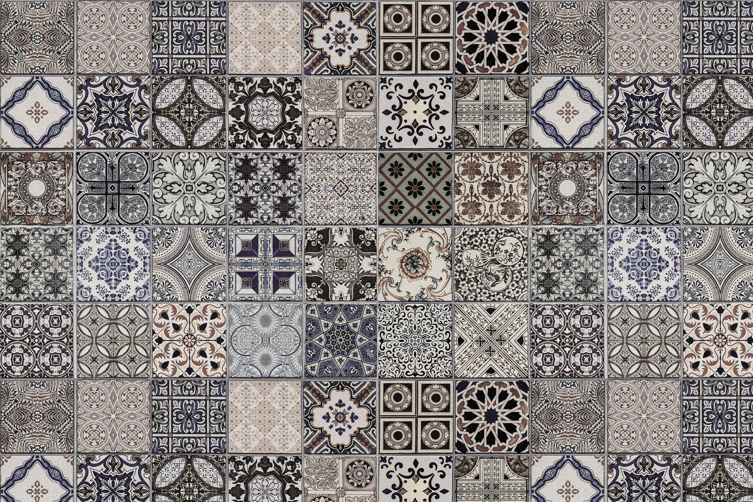 Toilettenrückwand Patchwork