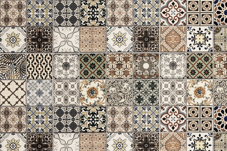Toilettenrückwand Patchwork