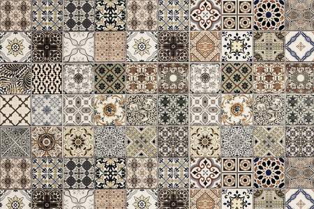 Toilettenrückwand Patchwork