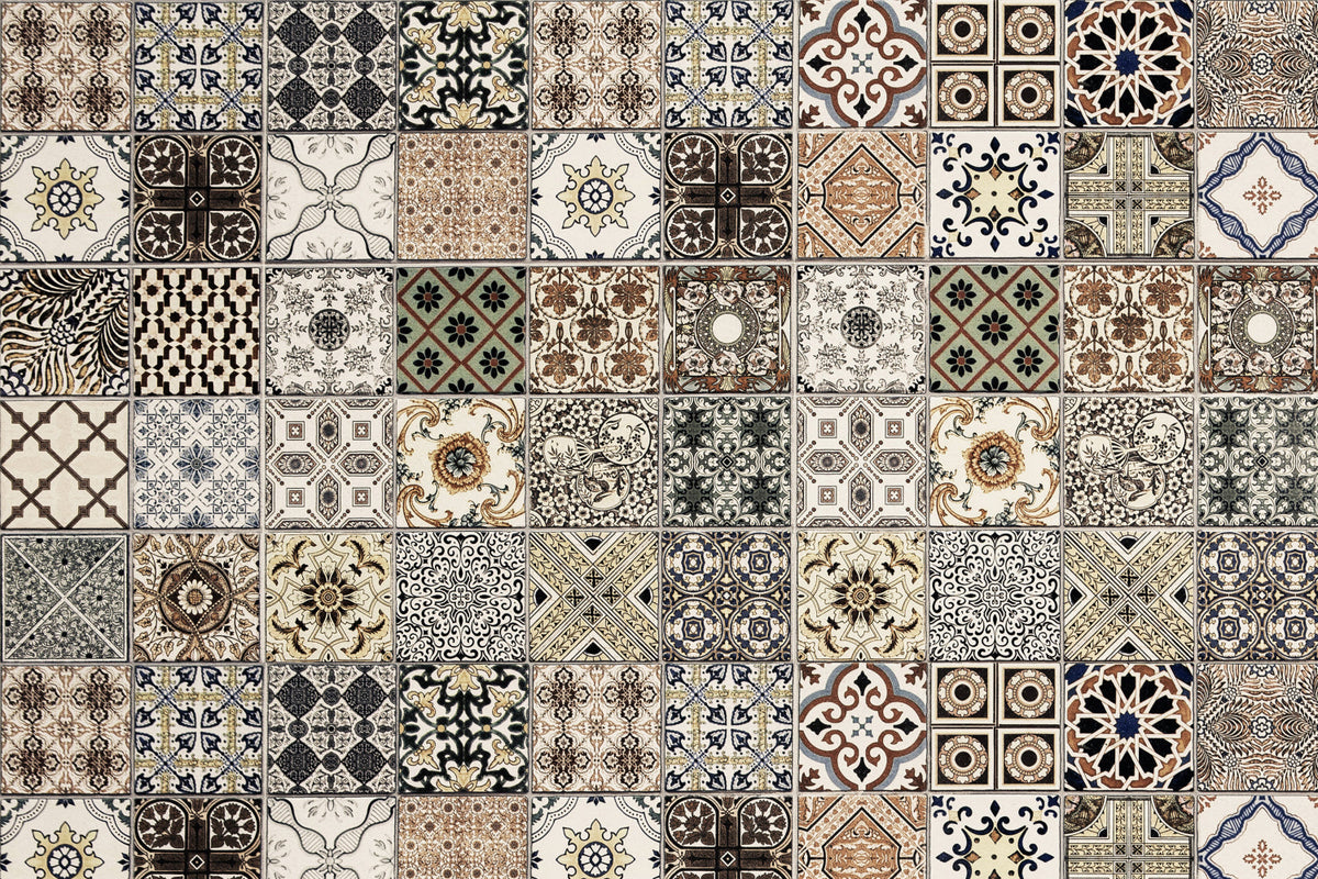 Toilettenrückwand Patchwork