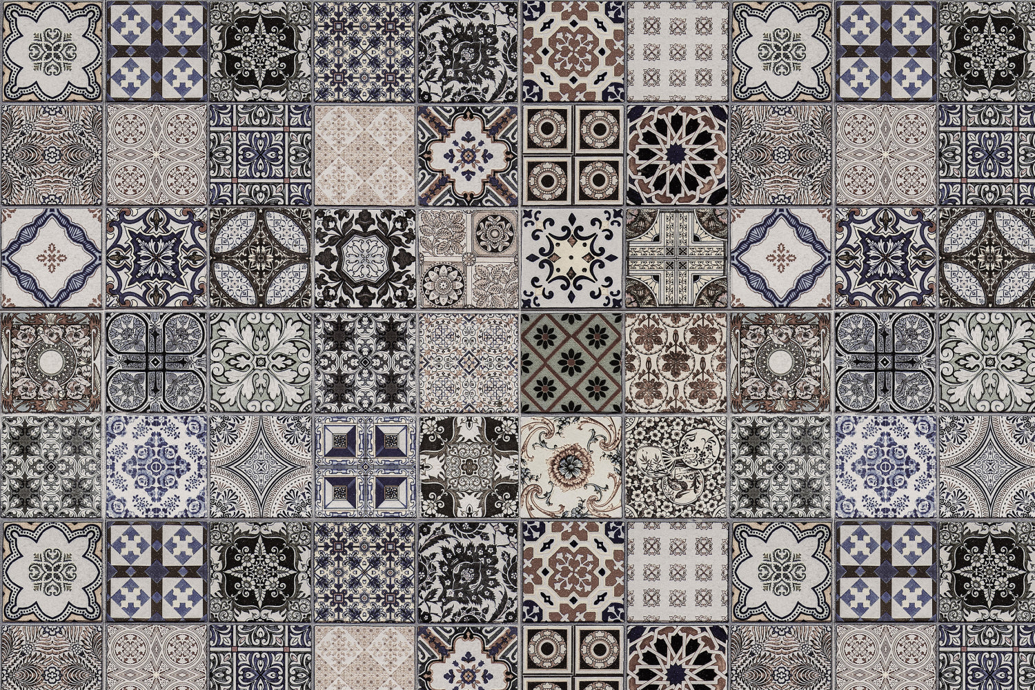 Toilettenrückwand Patchwork