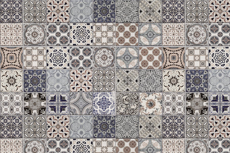 Toilettenrückwand Patchwork