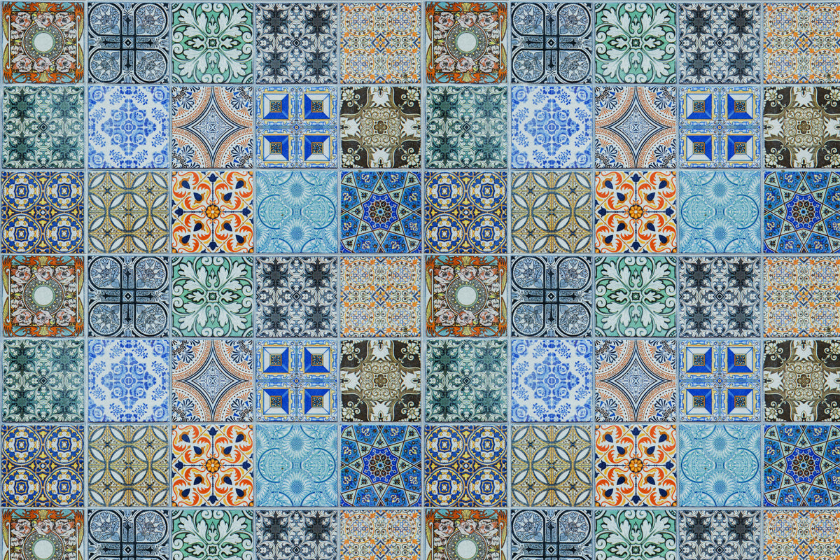 Toilettenrückwand Patchwork