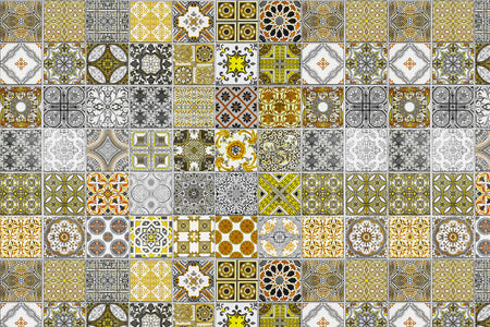 Toilettenrückwand Patchwork