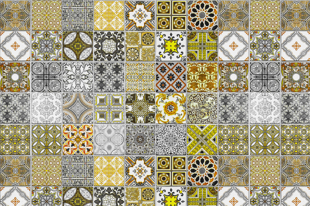 Toilettenrückwand Patchwork