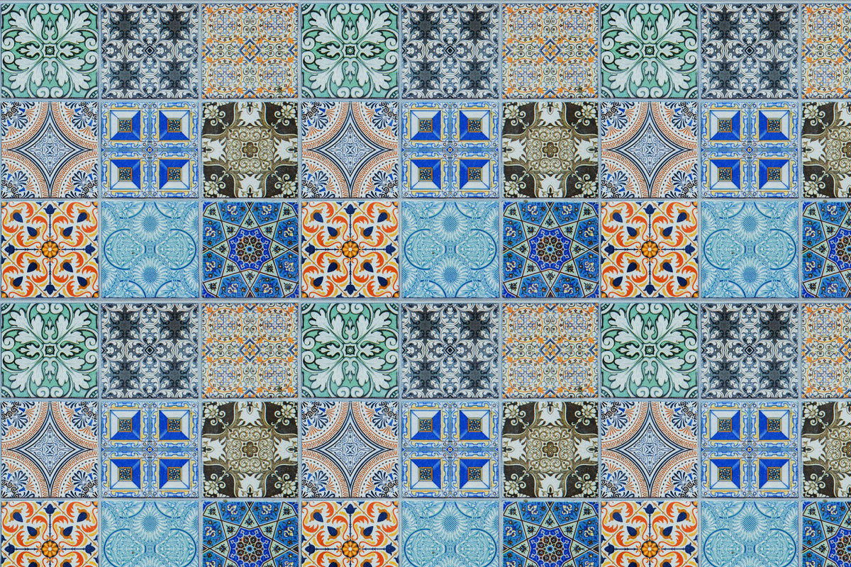 Toilettenrückwand Patchwork