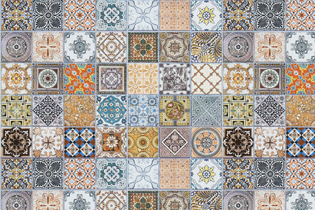 Toilettenrückwand Patchwork
