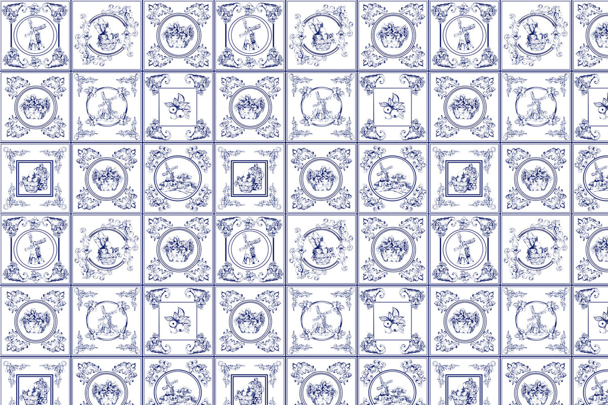 Toilettenrückwand Patchwork