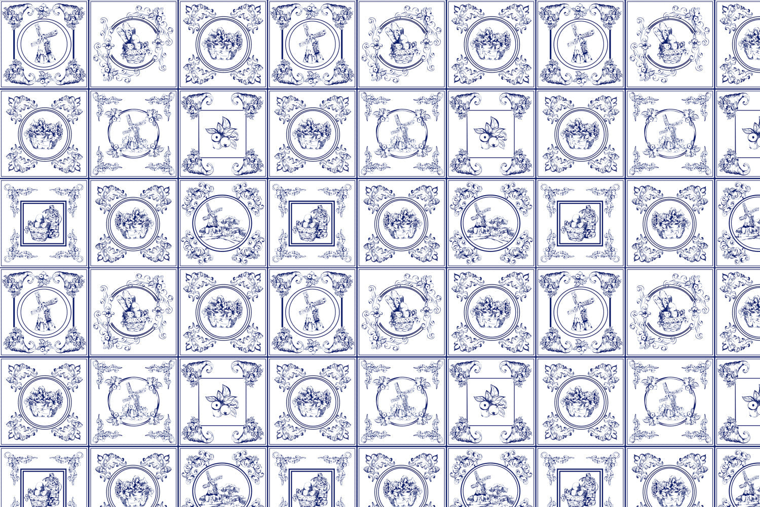 Toilettenrückwand Patchwork