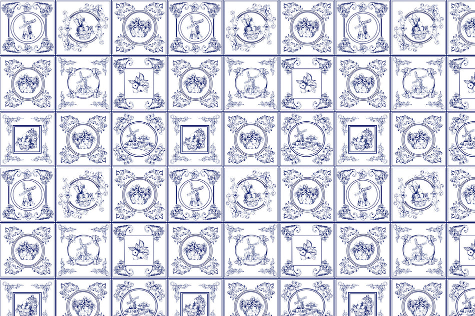 Toilettenrückwand Patchwork