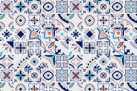 Toilettenrückwand Patchwork