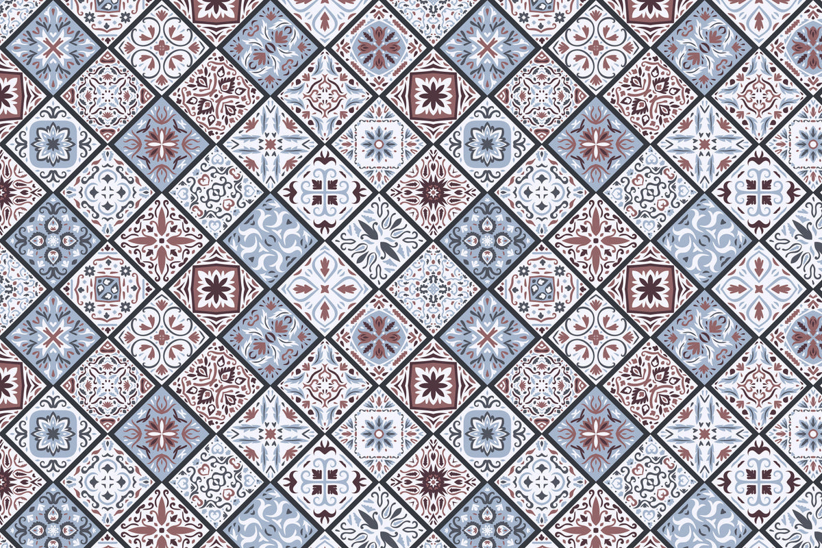 Toilettenrückwand Patchwork