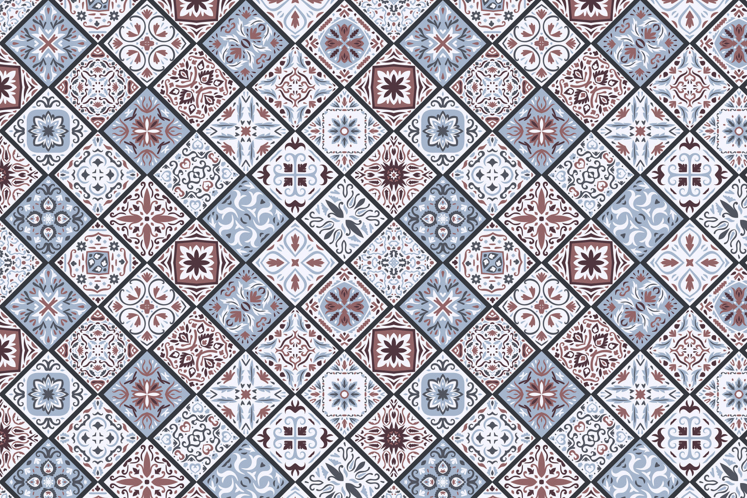Toilettenrückwand Patchwork