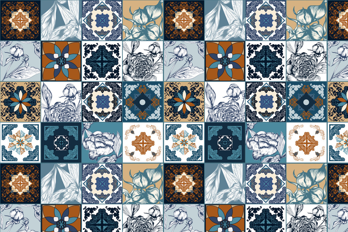 Toilettenrückwand Patchwork