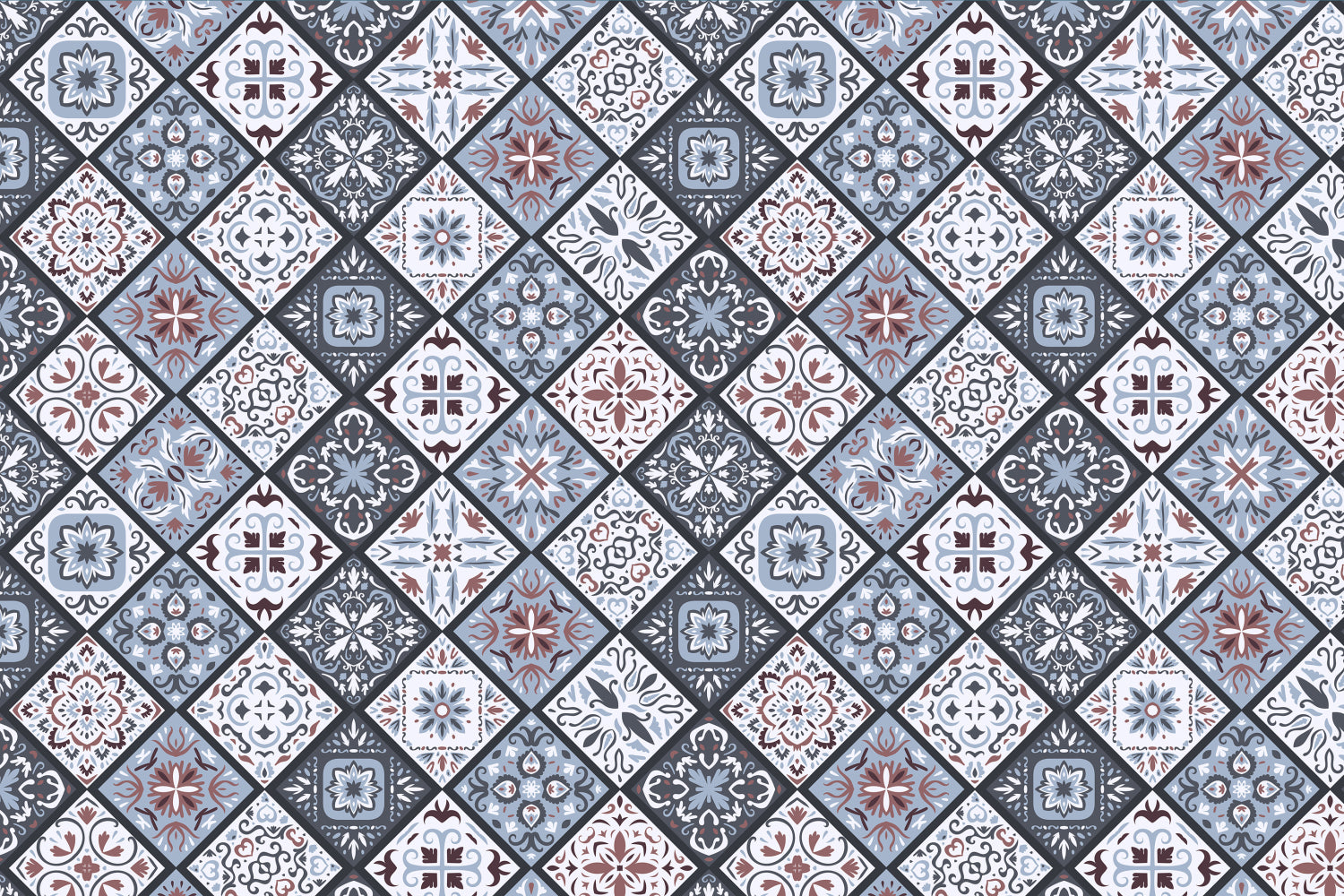 Toilettenrückwand Patchwork