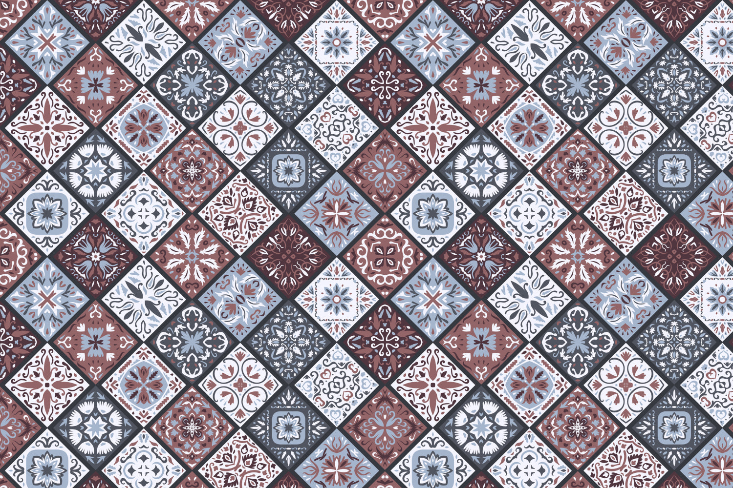 Toilettenrückwand Patchwork