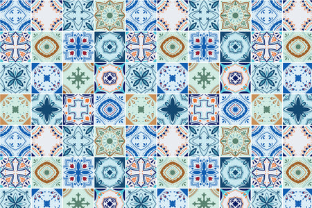 Toilettenrückwand Patchwork