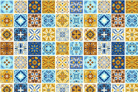 Toilettenrückwand Patchwork