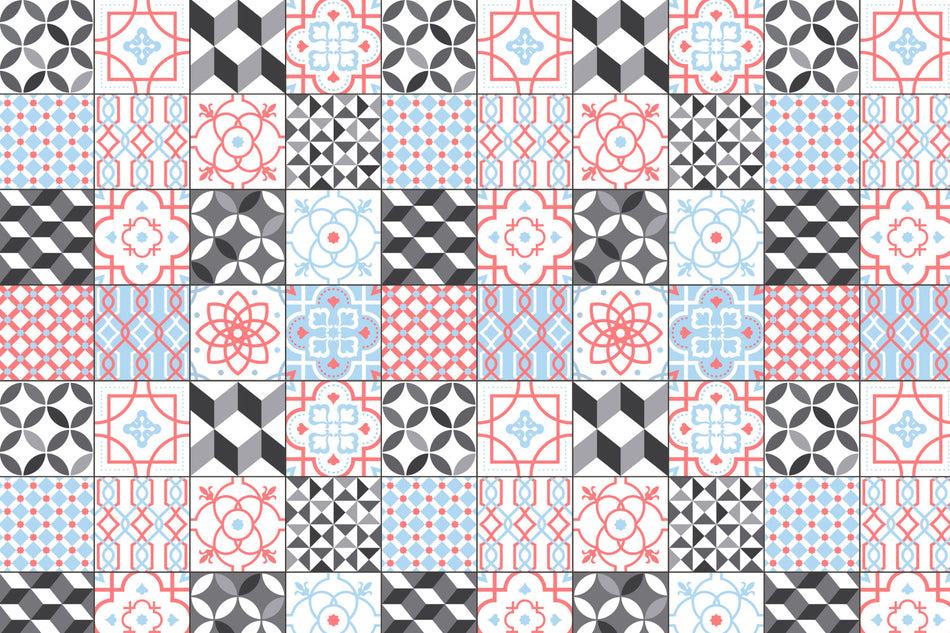 Toilettenrückwand Patchwork