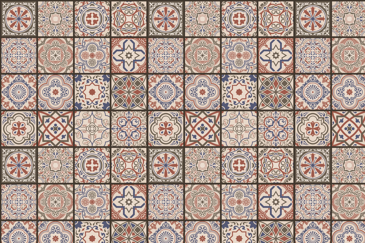 Toilettenrückwand Patchwork