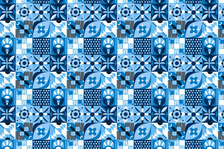 Toilettenrückwand Patchwork