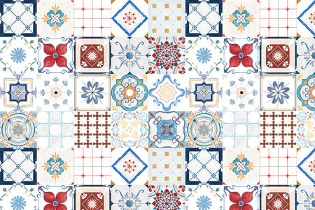 Toilettenrückwand Patchwork