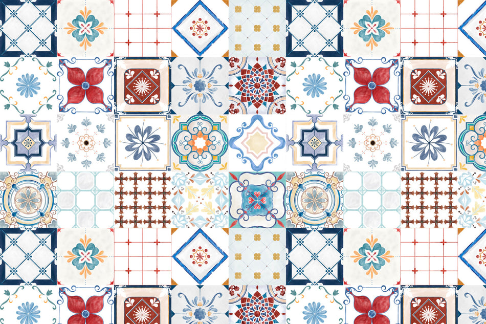 Toilettenrückwand Patchwork