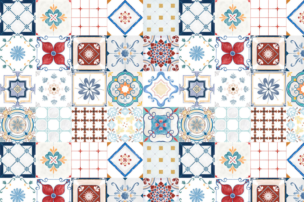 Toilettenrückwand Patchwork