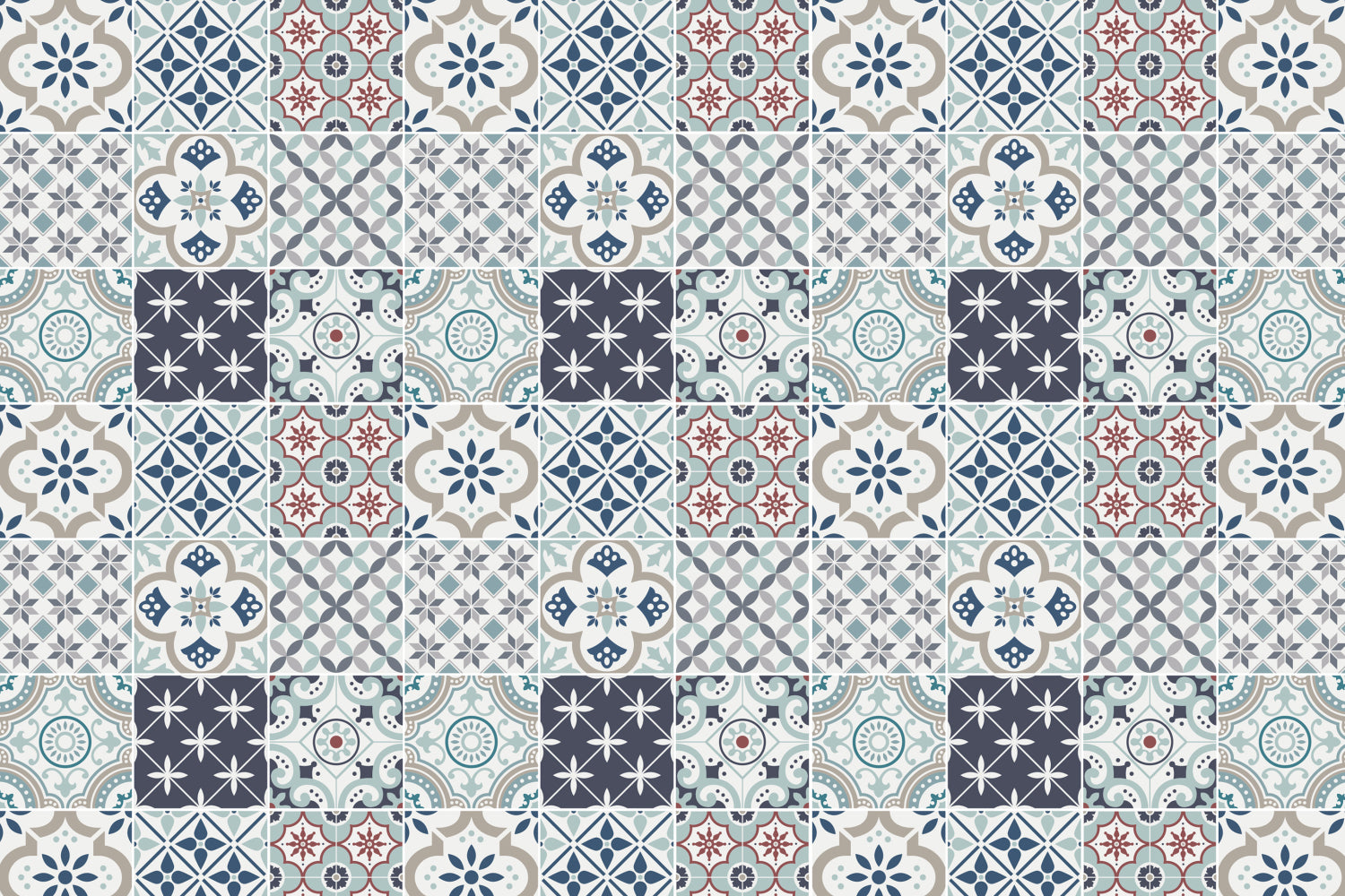 Toilettenrückwand Patchwork