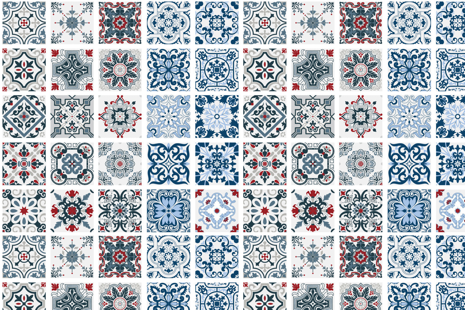 Toilettenrückwand Patchwork
