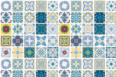 Toilettenrückwand Patchwork