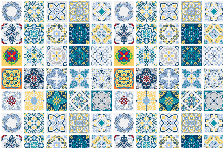 Toilettenrückwand Patchwork