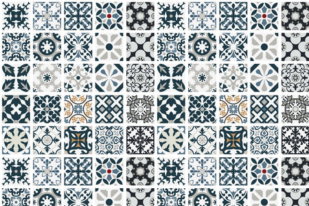 Toilettenrückwand Patchwork