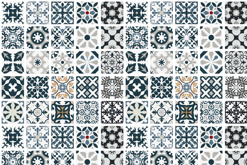Toilettenrückwand Patchwork