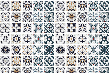 Toilettenrückwand Patchwork