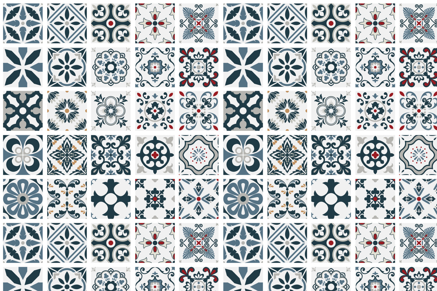Toilettenrückwand Patchwork